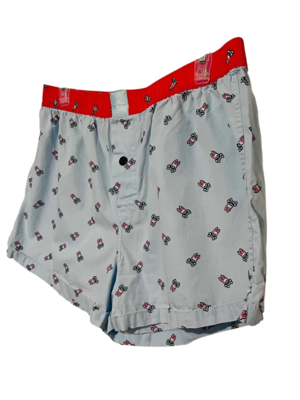 Psycho Bunny 2pc Pajama Set T-Shirt & Boxer Shorts Men’s Large Blue Lounge Logo